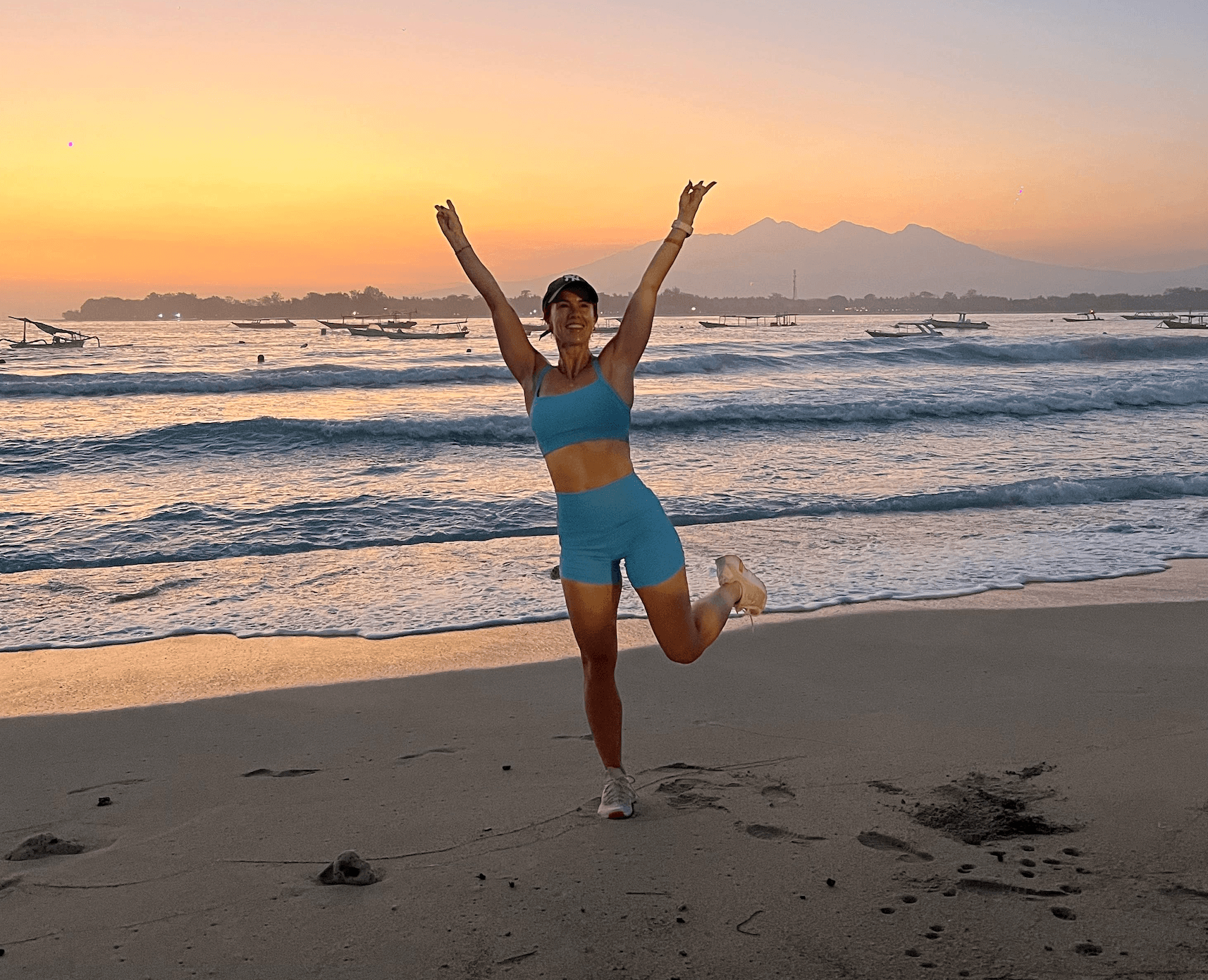 Lauren in Bali on beach